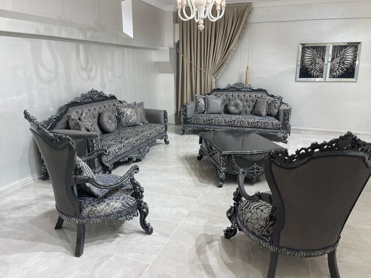 Casa Padrino divano per bambini barocco di lusso grigio