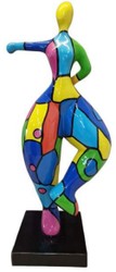 Casa Padrino luxury designer decorative figure teddy bear multicolored H.  31 cm - Resin decorative sculpture - Luxury decorative figure - Designer