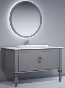 Casa Padrino set da bagno barocco di lusso bianco / argento - 1 Armadio del  Lavandino e 1 Lavandino del Bagno e 1 Specchio a Parete e 1 Cassettiera -  Nobili e Sontuoso - Qualità di Lusso