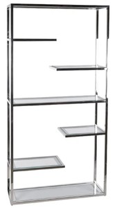 Casa Padrino scaffale per libri di lusso bianco 36 x 36 x A. 181 cm - Scaffale  per libri autoportante in acciaio inox - Mobili Soggiorno - Collezione di  Lusso