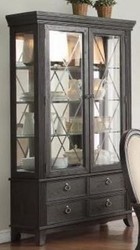 Casa Padrino vitrine de luxe avec éclairage LED noir / or 124 x 57