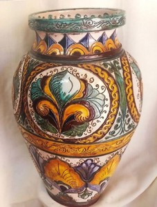 Casa Padrino Vaso Barocco di Lusso Multicolore - Vaso da Fiori in Ceramica Stile  Barocco Fatto a Mano - Accessori Decorativi Barocchi - Qualità di Lusso -  Fatto in Italia