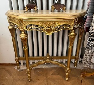 Consolle Paris Crema e Oro