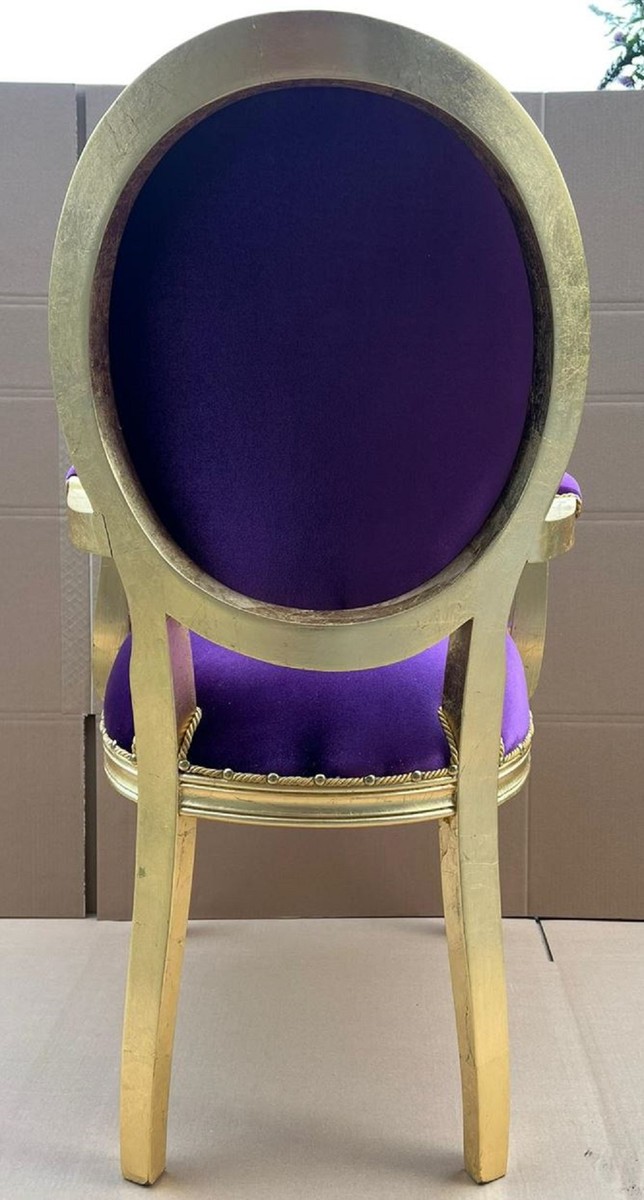 Chaise de Luxe Baroque Casa Padrino avec Accoudoirs Noir / argent - Chaise  de Coiffeuse pour Dames - Edition Limitée