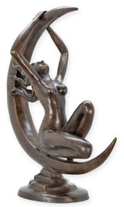 Casa Padrino sculpture décorative en bronze de luxe tête d'aigle noir / or  10 x 17