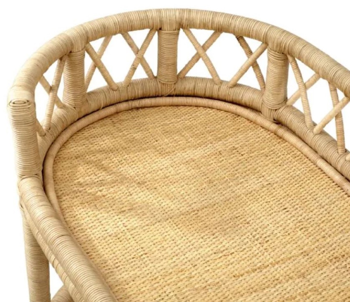 Casa Padrino luxury rattan serving trolley natural 70 x 44 x H. 88 cm