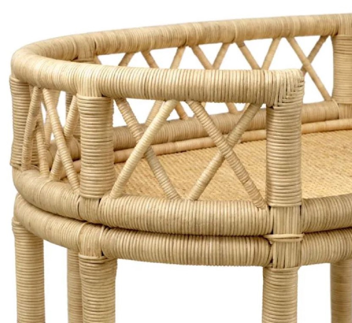 Casa Padrino luxury rattan serving trolley natural 70 x 44 x H. 88 cm