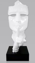Casa Padrino scultura decorativa XXL bianco / nero A. 190 cm