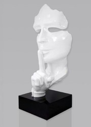 Casa Padrino scultura decorativa XXL bianco / nero A. 190 cm