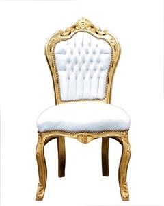 4251549319931 - Barock Esszimmer Stuhl WeiÃ   Gold - MÃ¶bel Antik Stil