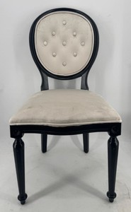 Casa Padrino Luxus Barock Esszimmer Stuhl Grau / Schwarz H. 99 cm - Barockstil Esszimmer Möbel