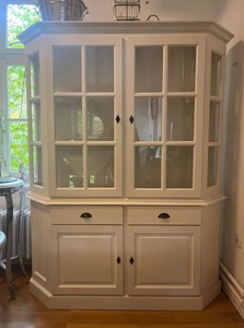 Casa Padrino Landhausstil Esszimmer Schrank Weiß 160 x H. 200 cm - Landhausstil Möbel