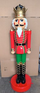 Casa Padrino XXL Deko Skulptur Nussknacker König H. 200 cm - Weihnachts Deko