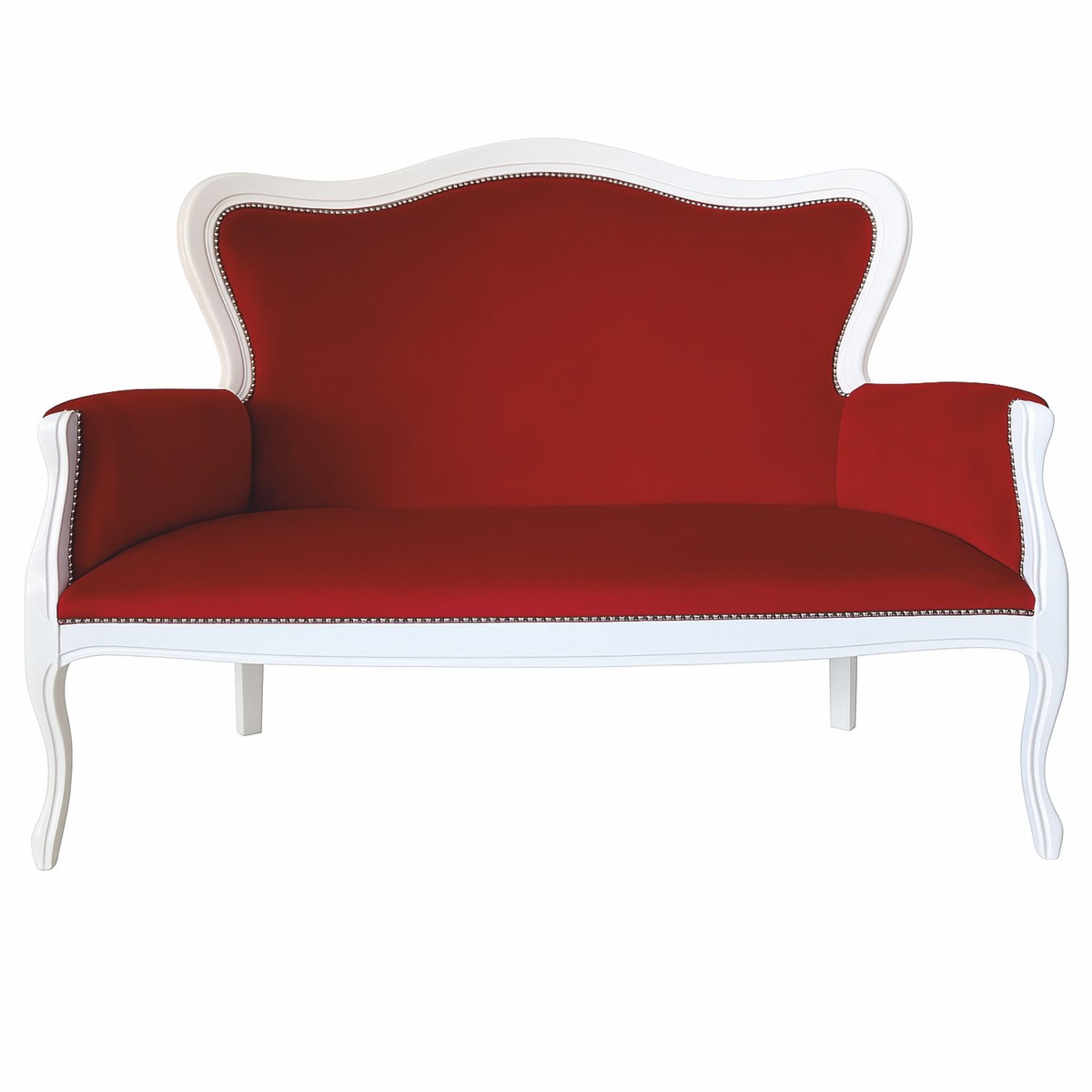 Prunkvolles Luxus Barock Samt Sofa Bordeauxrot Weiß Prunkvolles Luxus Barock Samt Sofa Bordeauxrot Weiß