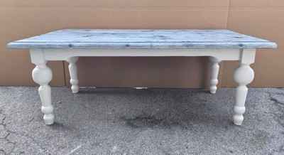 Casa Padrino Landhausstil Couchtisch Grau / Weiß 120 cm - Landhausstil Wohnzimmer Möbel