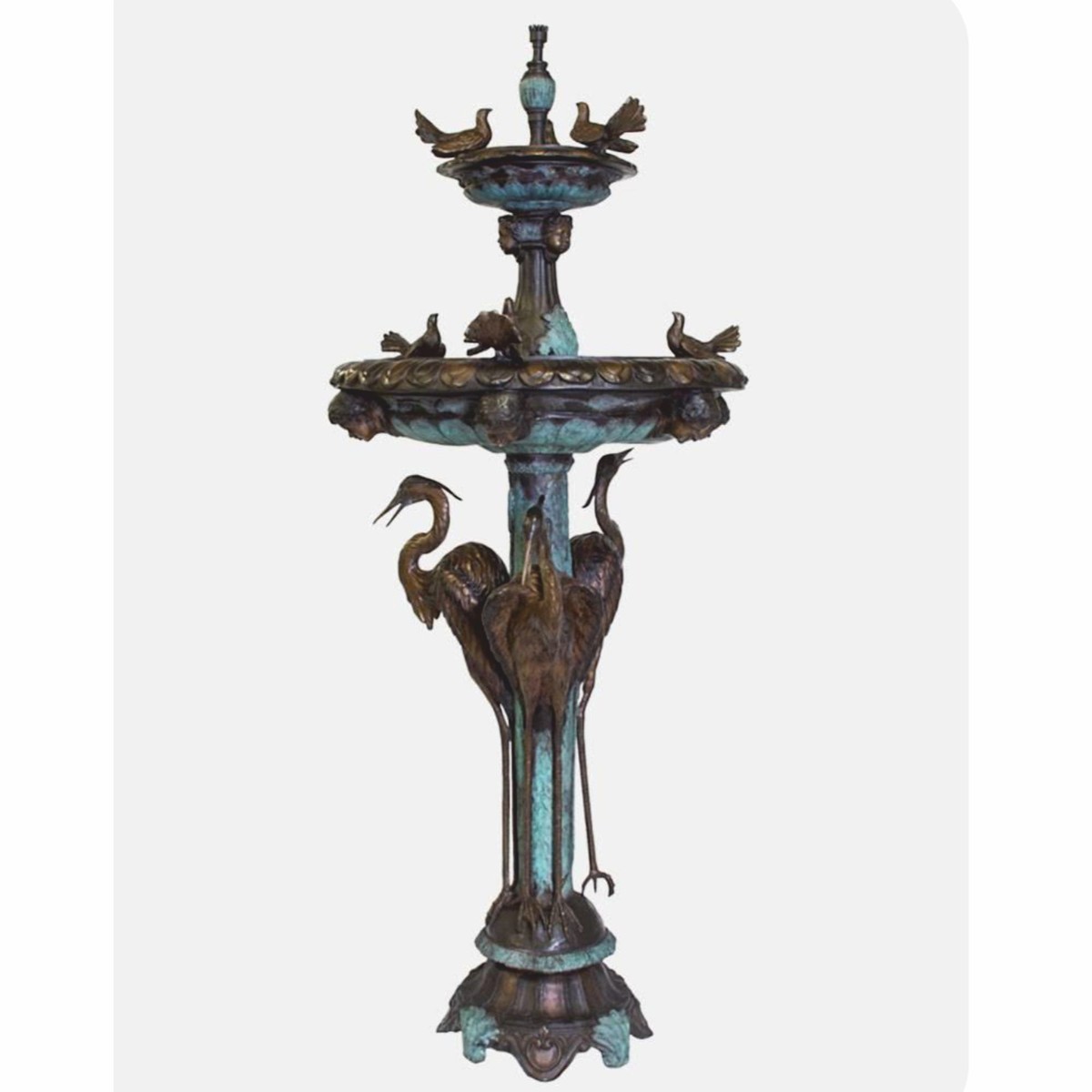 Prunkvoller Luxus Barock Bronze Brunnen Springbrunnen Gartenbrunnen Bronze Türkis Prunkvoller Luxus Barock Bronze Brunnen Springbrunnen Gartenbrunnen Bronze Türkis
