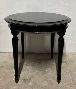 Casa Padrino Luxus Barock Beistelltisch Schwarz H. 60 cm - Barockstil Möbel