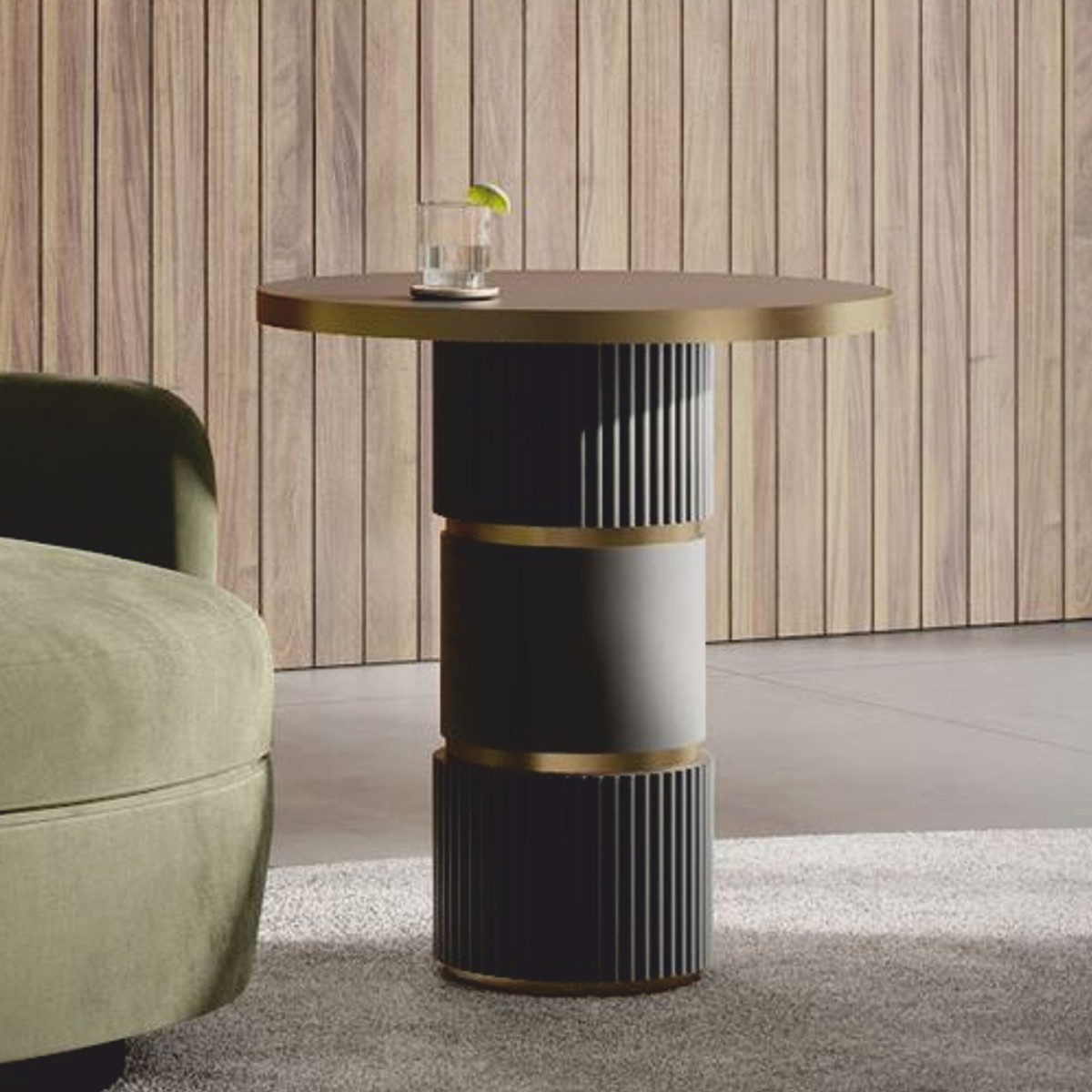 Casa Padrino mesa auxiliar de lujo gris oscuro / latón Al. 65 cm - Muebles de salón y hotel Casa Padrino mesa auxiliar de lujo gris oscuro / latón Al. 65 cm - Muebles de salón y hotel