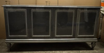 Casa Padrino Luxus Barock Sideboard mit 4 Türen Grau 200 cm - Barock Möbel
