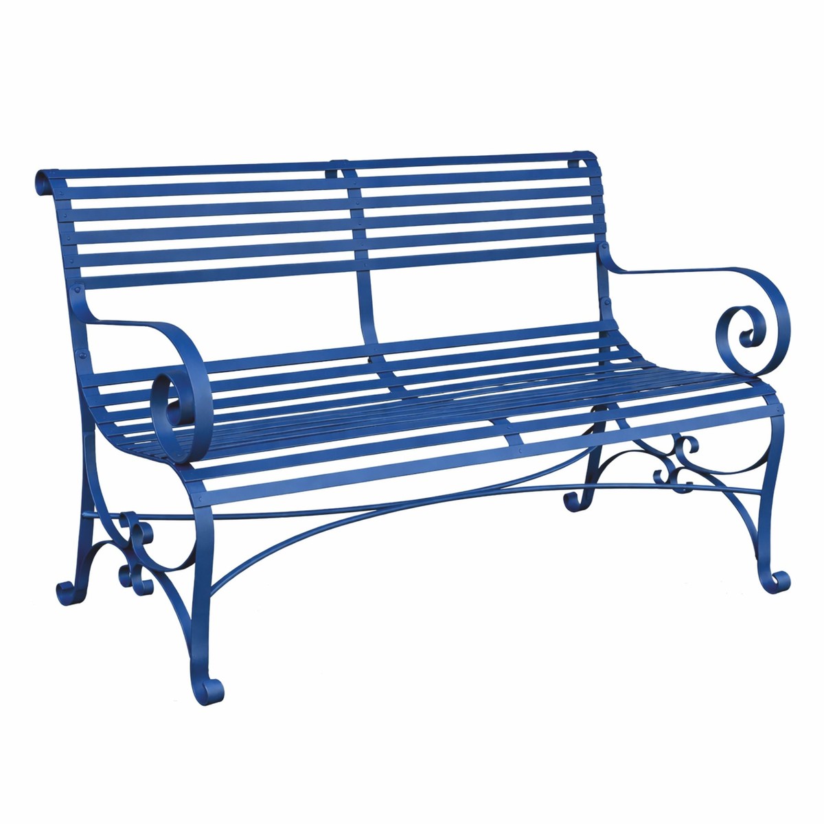 Handgeschmiedete Jugendstil Schmiedeeisen Gartenbank Blau Handgeschmiedete Jugendstil Schmiedeeisen Gartenbank Blau