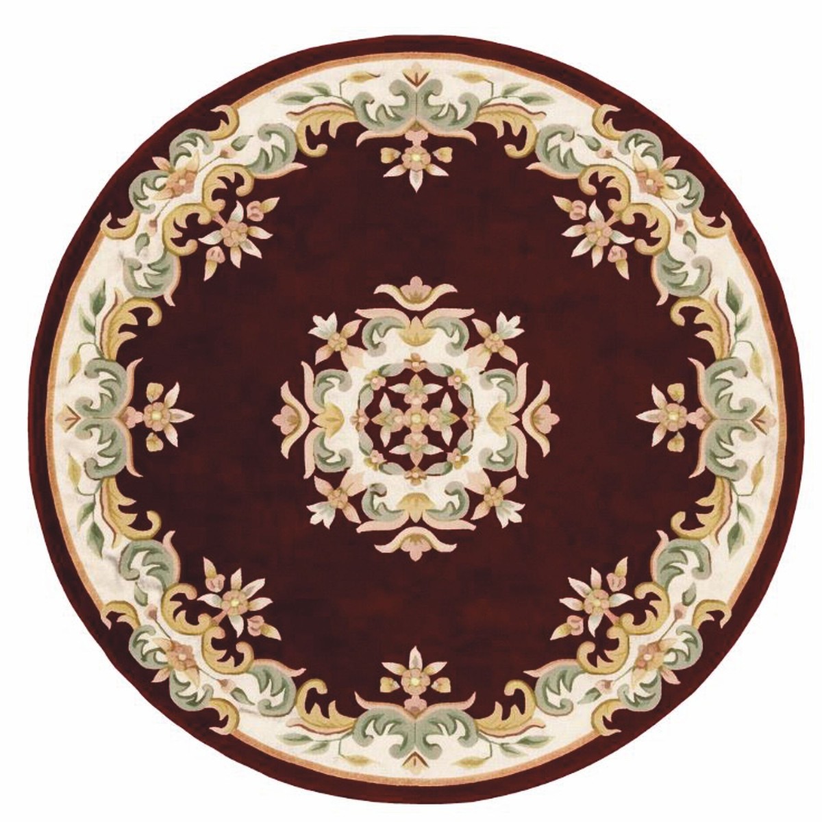 Casa Padrino Luxury Baroque Living Room Carpet Bordeaux Red / Cream / Multicolored - Various Sizes | Casa Padrino