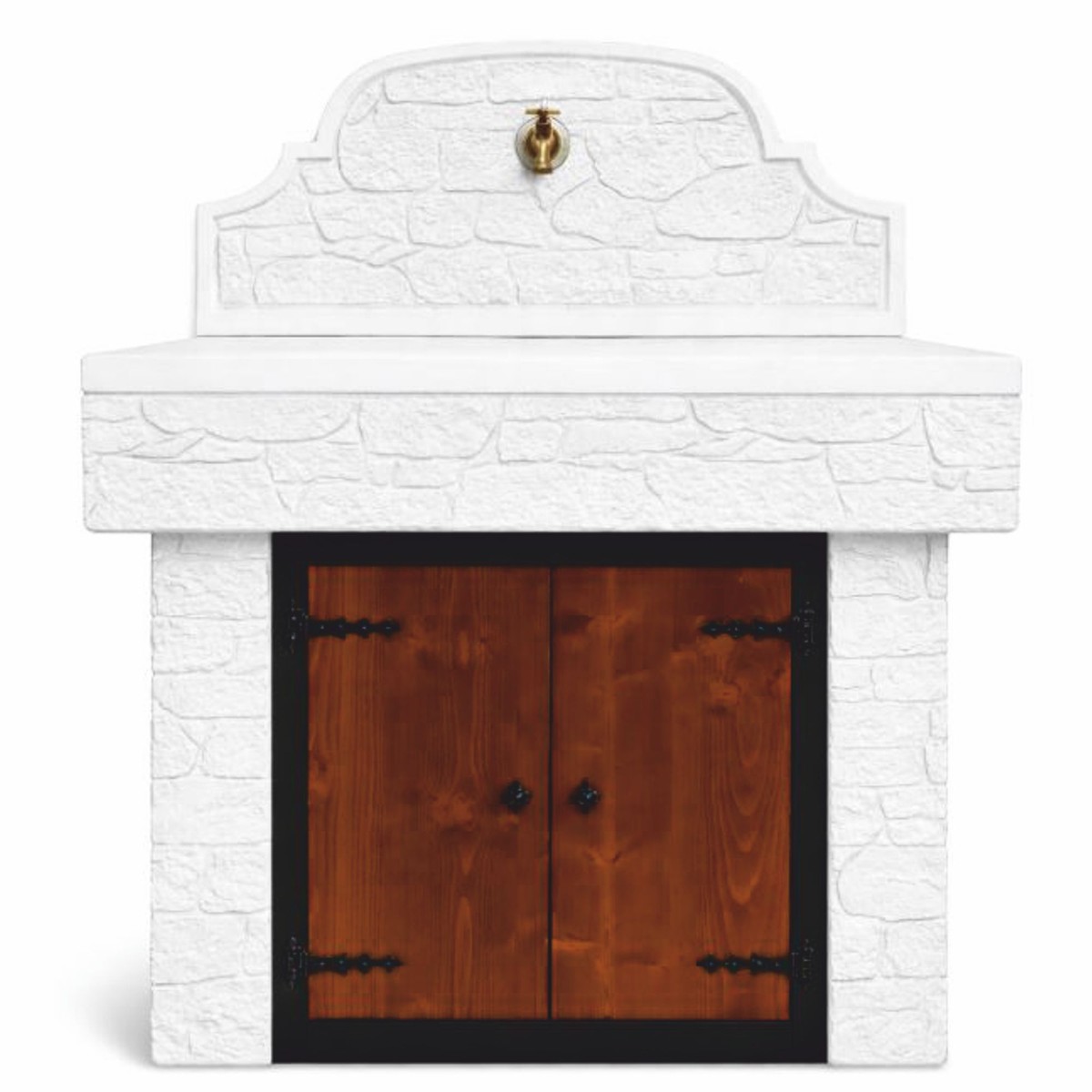 Casa Padrino Art Nouveau Garden Sink White H. 127 cm - Garden Accessories