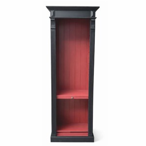 Casa Padrino Landhausstil Regalschrank Schwarz / Rosa H. 197 cm - Landhausstil Möbel