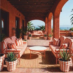 Casa Padrino Fauteuil de Luxe en Fer Forgé Rose / Blanc - Fauteuil Hôtel et Jardin