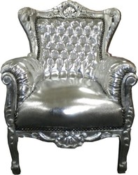 4250427833002 - Barock Kinder Sessel Silber Silber - Tron