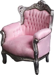 4250427833019 - Barock Kinder Sessel Rosa Silber - Tron