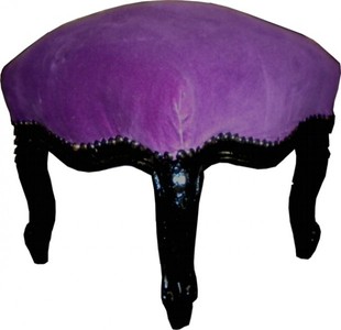 4250427841335 - Barock FuÃhocker Lila   Schwarz