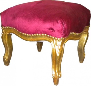 4250427844329 - Barock FuÃhocker Bordeaux Gold 4250427844329 - Barock FuÃhocker Bordeaux Gold