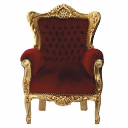 4250427833040 - Barock Kinder Sessel Bordeauxrot   Gold - Barock Kinder MÃ¶bel