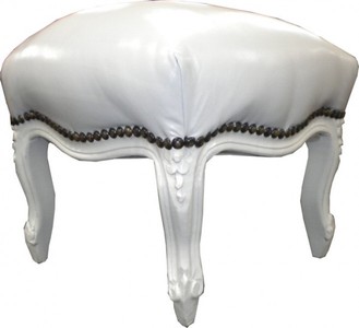 4250427886459 - Barock FuÃhocker WeiÃ   WeiÃ