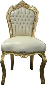 4250427844350 - Barock Esszimmer Stuhl Creme   Gold - MÃ¶bel