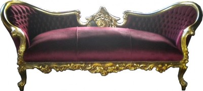4252006233074 - Barock Lounge Sofa Vampire Bordeaux Gold 4252006233074 - Barock Lounge Sofa Vampire Bordeaux Gold