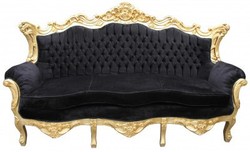 4250427838724 - Barock Sofa Garnitur King Schwarz   Gold