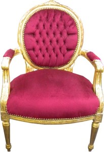4250427860787 - Barock Salon Stuhl Bordeaux Gold Mod2 4250427860787 - Barock Salon Stuhl Bordeaux Gold Mod2