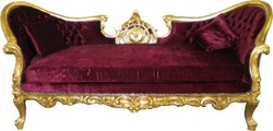 4251287770872 - Barock Sofa Vampire Bordeaux Gold - Limited Edition 4251287770872 - Barock Sofa Vampire Bordeaux Gold - Limited Edition