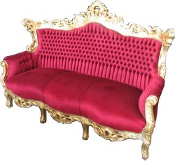 4250427884097 - Barock Sofa Master Bordeaux Rot Gold - Barockmöbel 4250427884097 - Barock Sofa Master Bordeaux Rot Gold - Barockmöbel