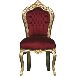 4250427833422 - Barock Esszimmer Stuhl Bordeaux   Gold - MÃ¶bel