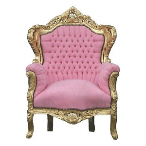 4250427847467 - Barock Sessel King Rosa Gold - MÃ¶bel Antik Stil