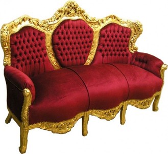4250427834580 - Barock Sofa King Bordeaux Gold 4250427834580 - Barock Sofa King Bordeaux Gold