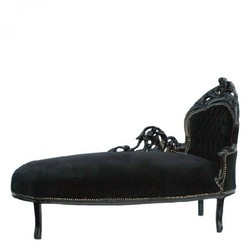 4250427835105 - Barock Chaiselongue Schwarz Schwarz