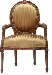 4250427862408 - Barock Salon Stuhl Braun-Okka   Gold Streifen   Braun Mod2