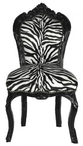 4250427863160 - Barock Esszimmer Stuhl Zebra   Schwarz