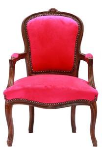 4250427864099 - Barock Salon Stuhl Pink   Braun