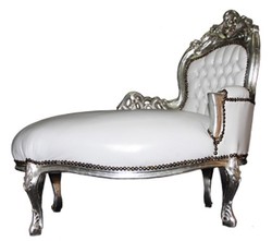 4250427864518 - Barock Kinder Chaiselongue WeiÃ   Silber - Barock MÃ¶bel