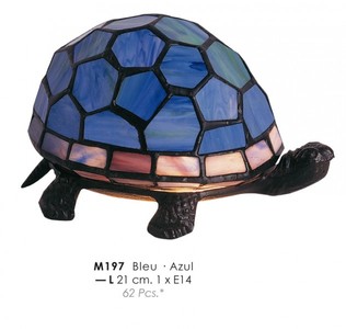 4250427871219 - Tiffany Tischeuchte Schildkröte Blau à 21cm - Handgefertigte Tiffany Deko Leuchte 4250427871219 - Tiffany Tischeuchte Schildkröte Blau à 21cm - Handgefertigte Tiffany Deko Leuchte