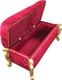 Casa Padrino Baroque bench (chest) Bordeaux / Gold Bling Bling Stones – Bild 3